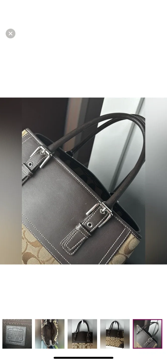 Coach Vintage Hampton Signature Jacquard Shoulder Bag image indicator(9)