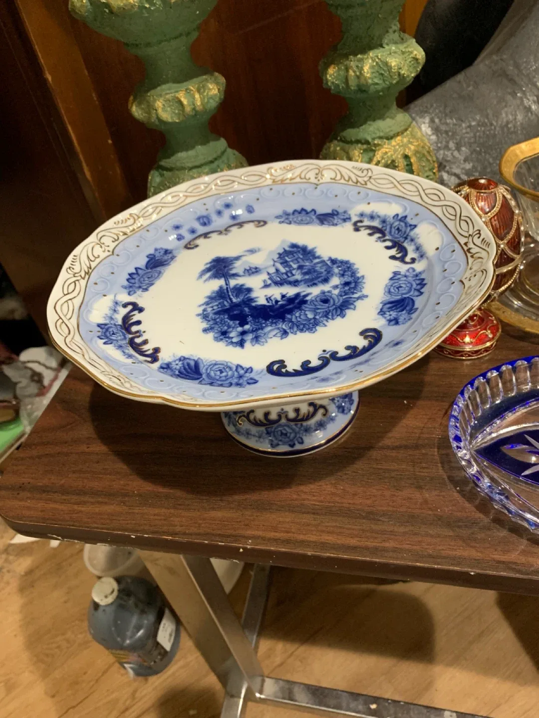 Vintage Blue & White Decorative Plate image indicator(3)