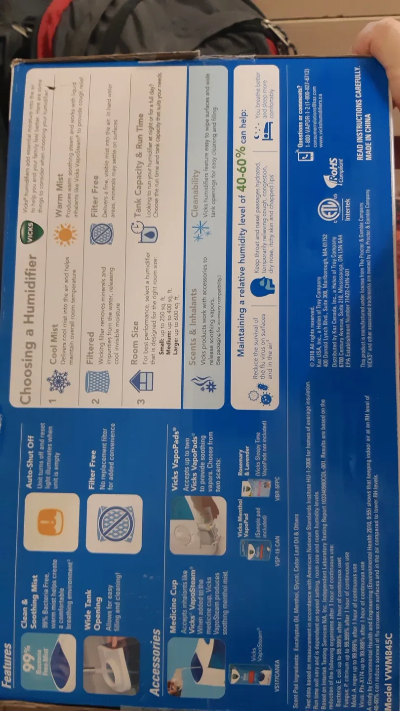 Vicks WarmMist Humidifier in Box image indicator(2)