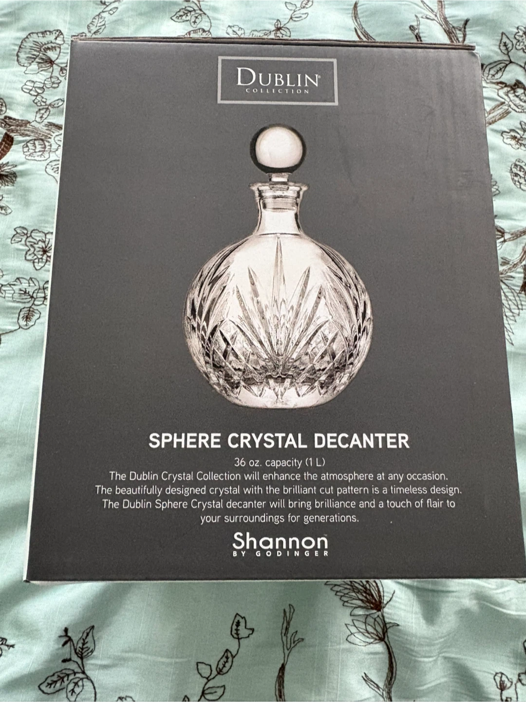 Dublin Collection Sphere Crystal Decanter by Godinger