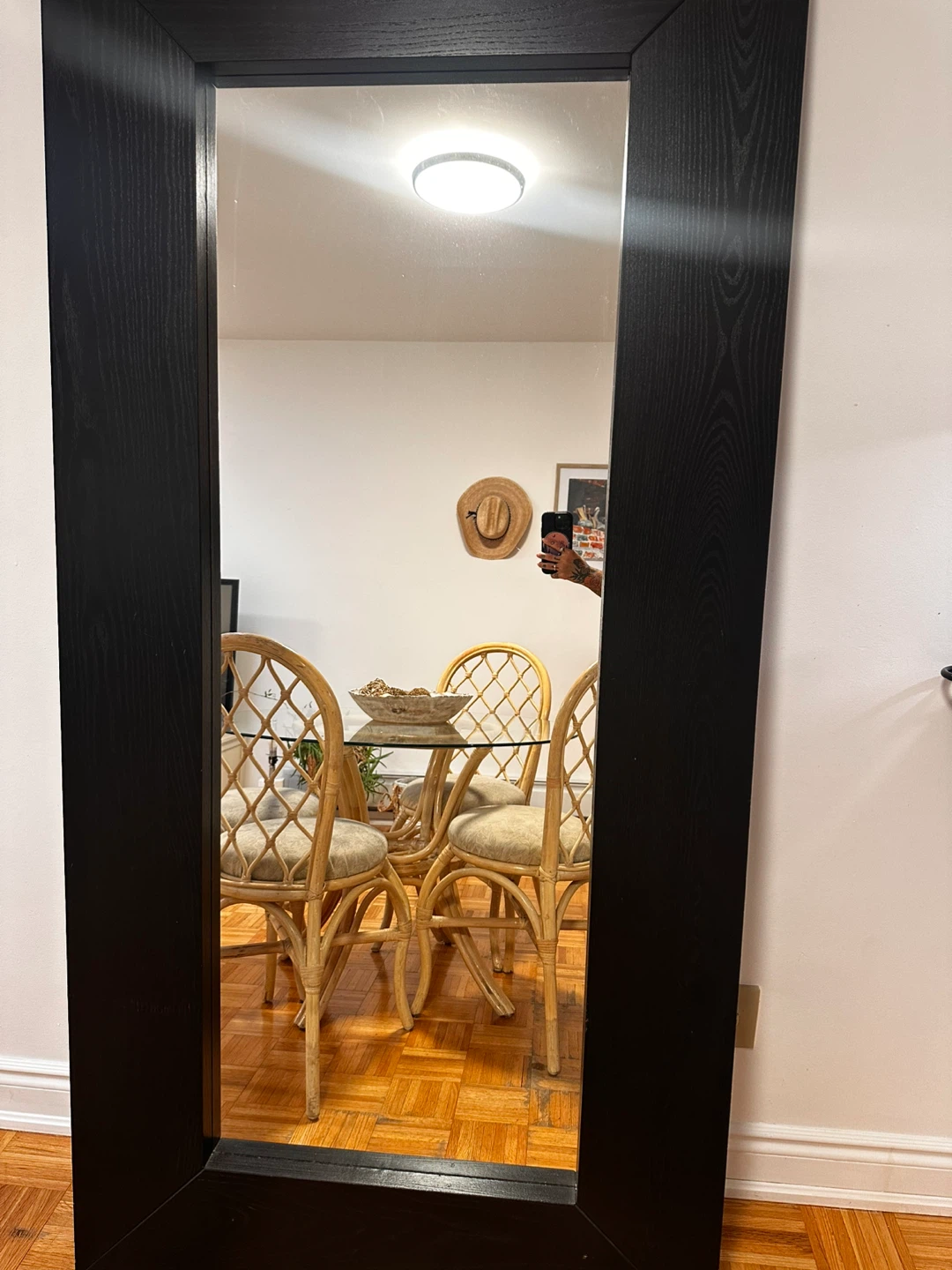 Large Black Framed Mirror