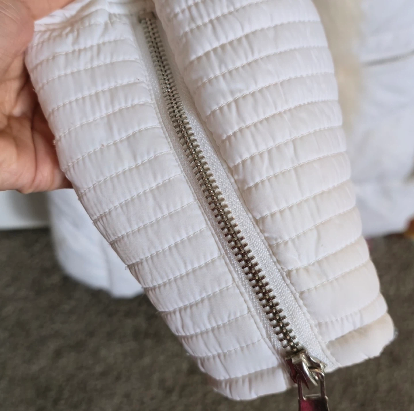 NWOT Y2K Le Chateau White Puffer Winter Coat Faux Fur Trim - photo 5