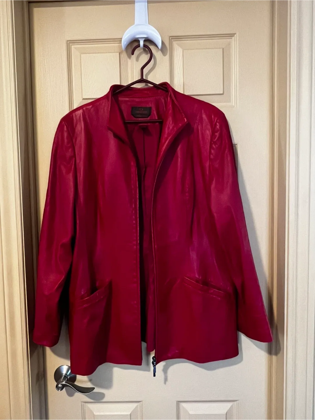 Ladies Danier Leather Jacket - XL - Red thumbnail