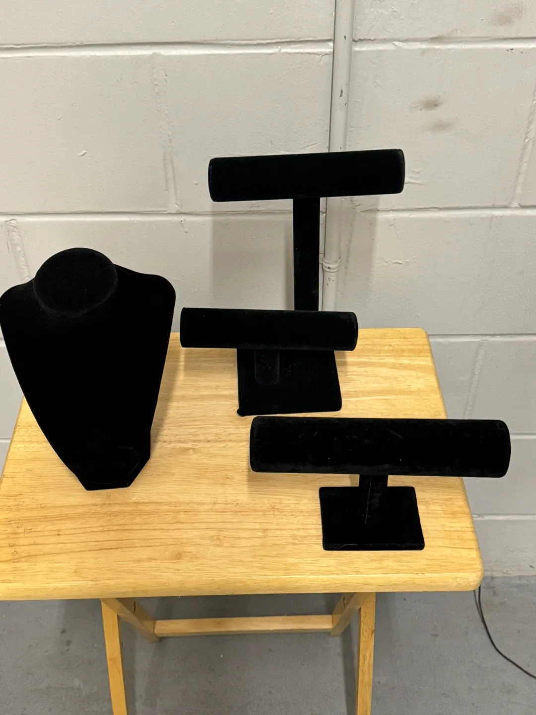 Black Velvet Jewelry Display Stands - Set of 3 image indicator(3)