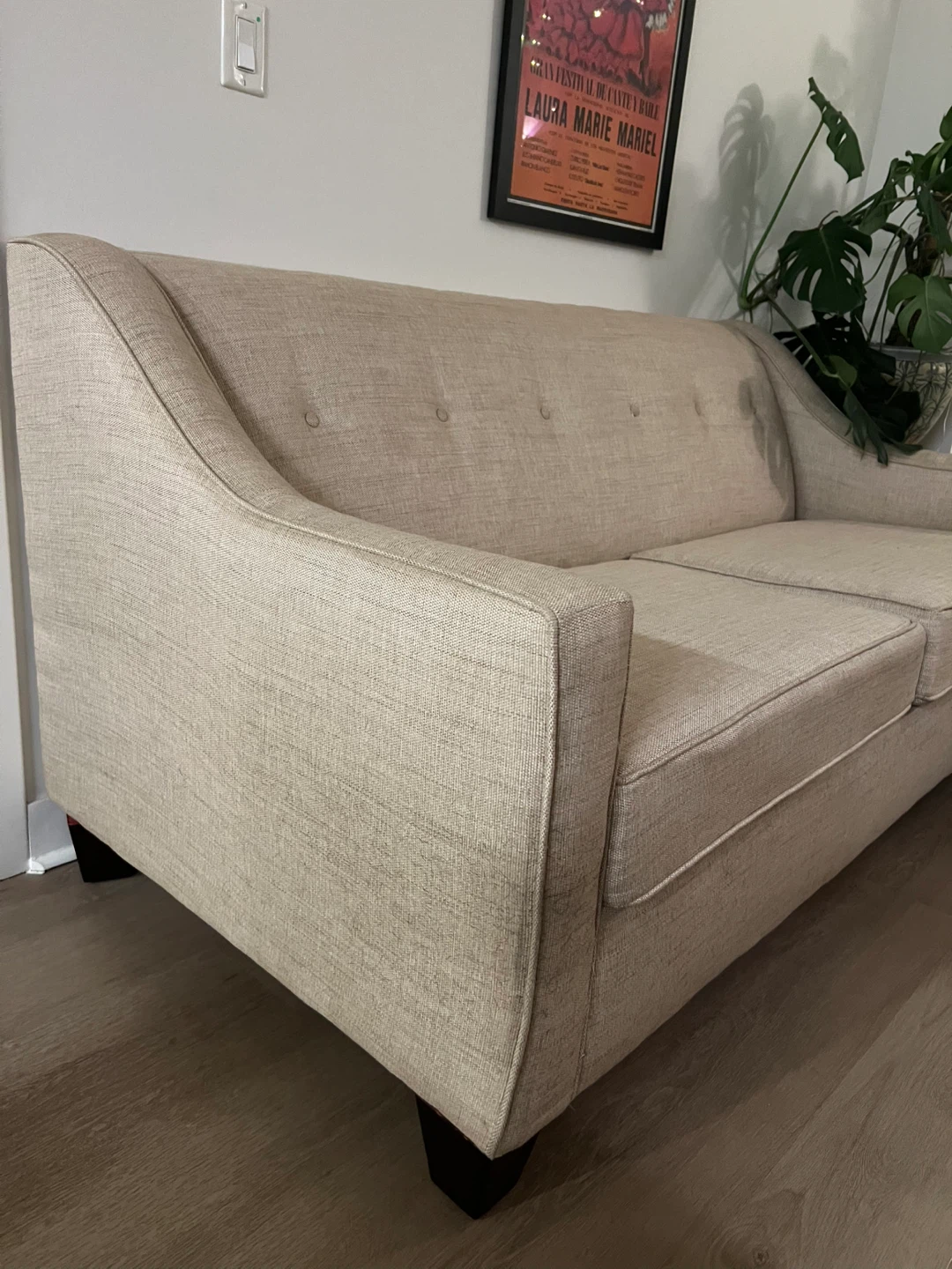 Modern Beige Pull Out Sofa Bed - photo 4