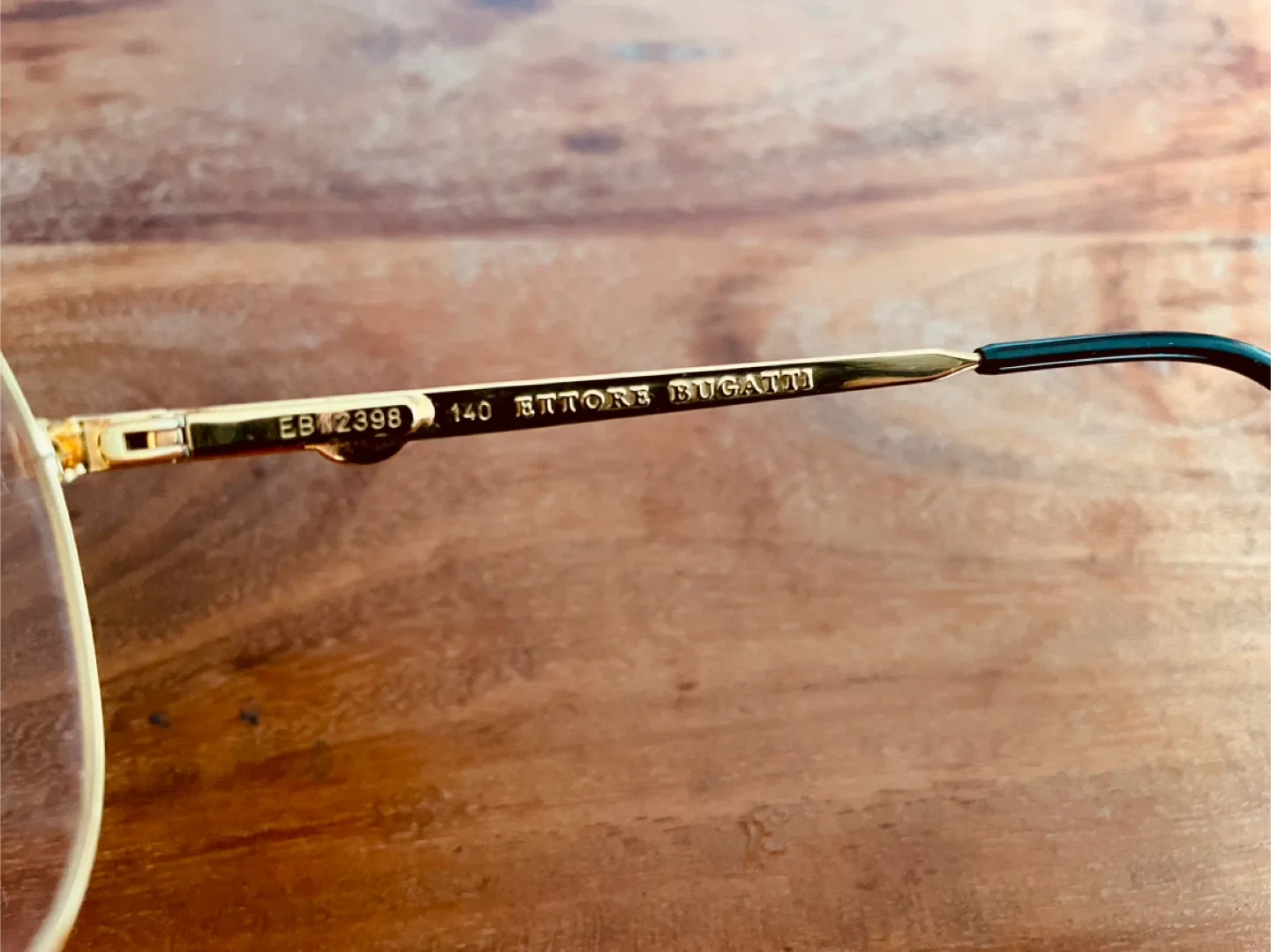 Authentic Vintage Ettore Bugatti 502 0201 Gold Aviator Glasses image indicator(2)