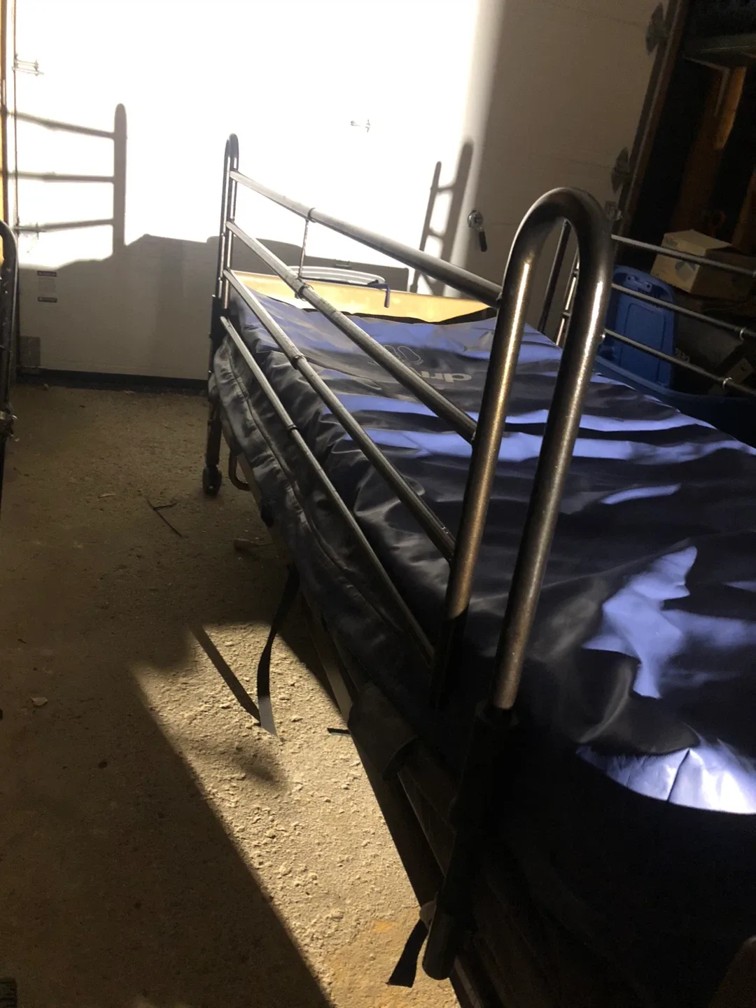 Hospital bed with full-length side-rails + Hospital Mattress image indicator(9)