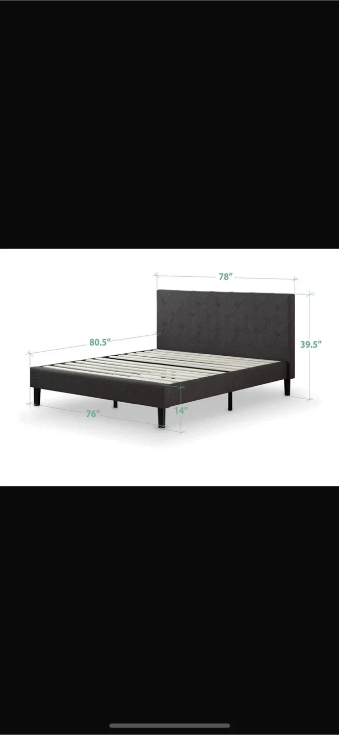 Zinus Upholstered Platform Bed Frame image indicator(3)