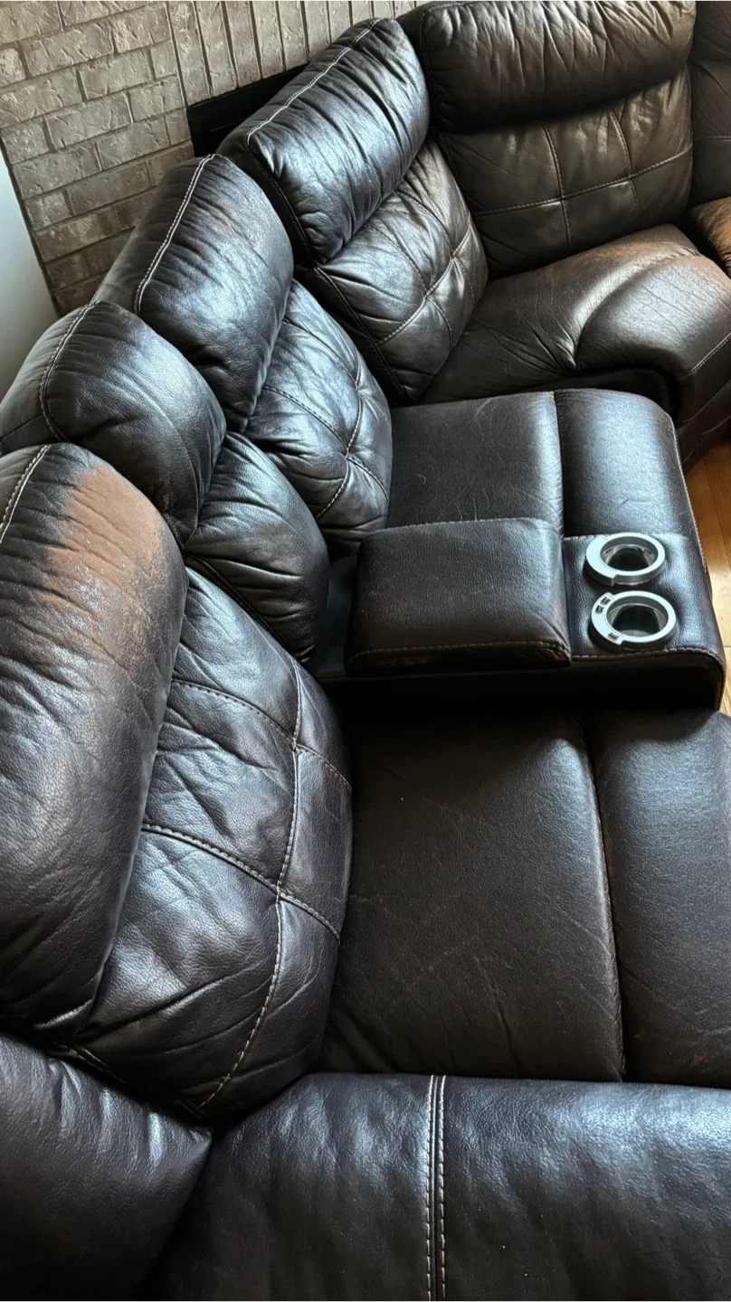 Reclining Leather Sofa image indicator(4)