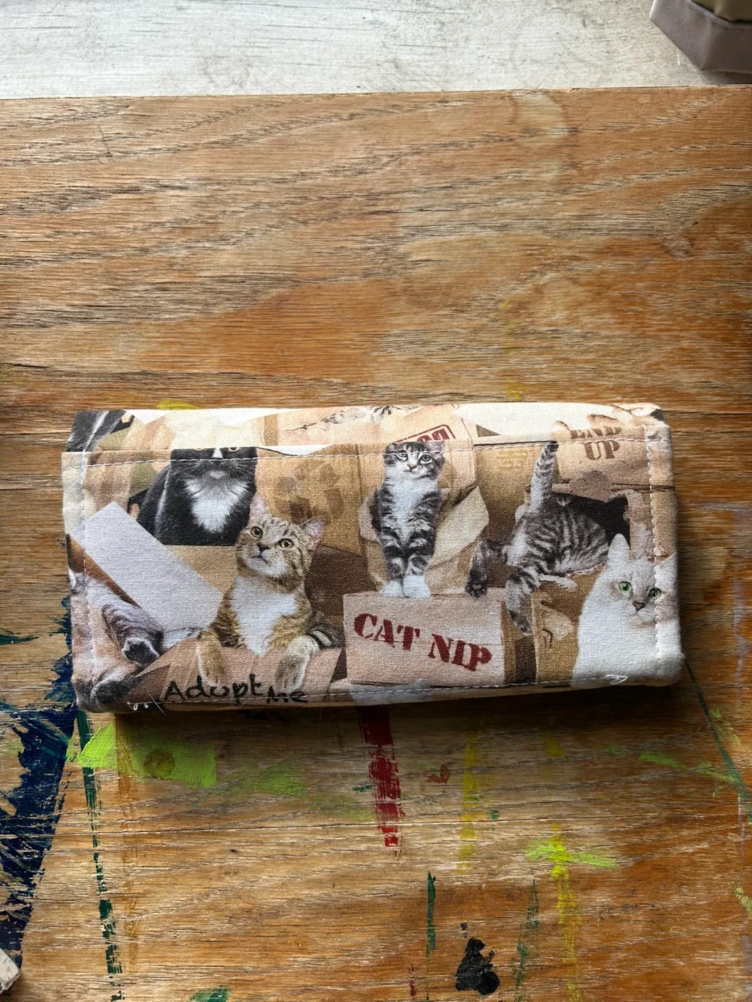 Handmade Cat Print Wallet image indicator(2)