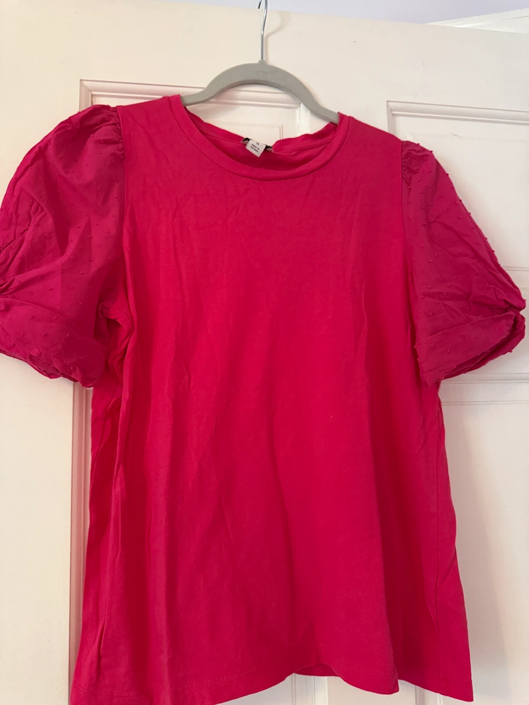 J.Crew Pink Puff Sleeve Top - Size Small - photo 3