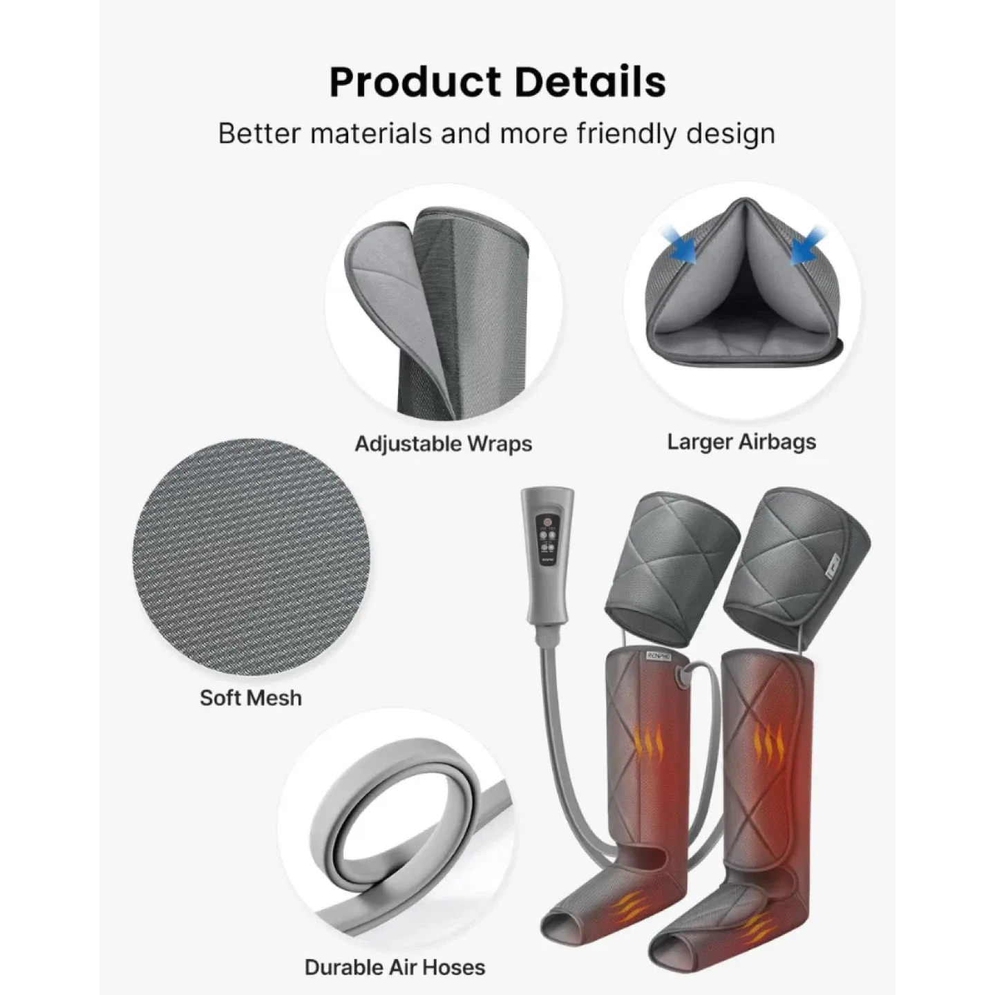 RENPHO Leg Massager with Heat image indicator(3)