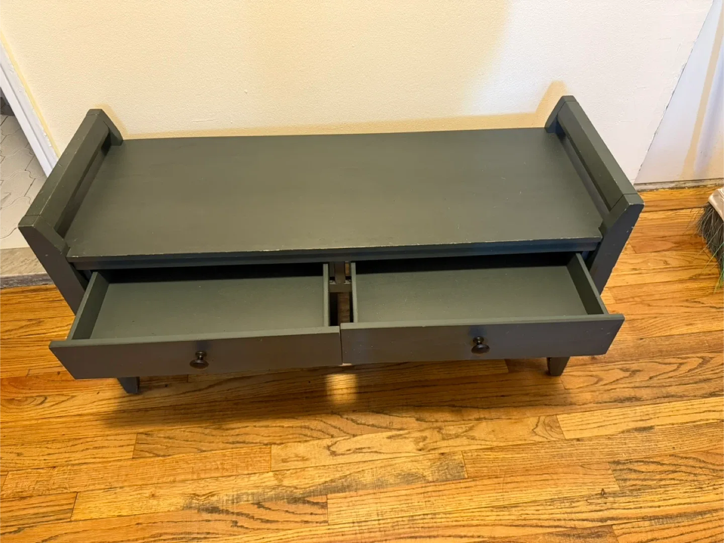 Dark Blue Entryway Bench with Storage image indicator(3)