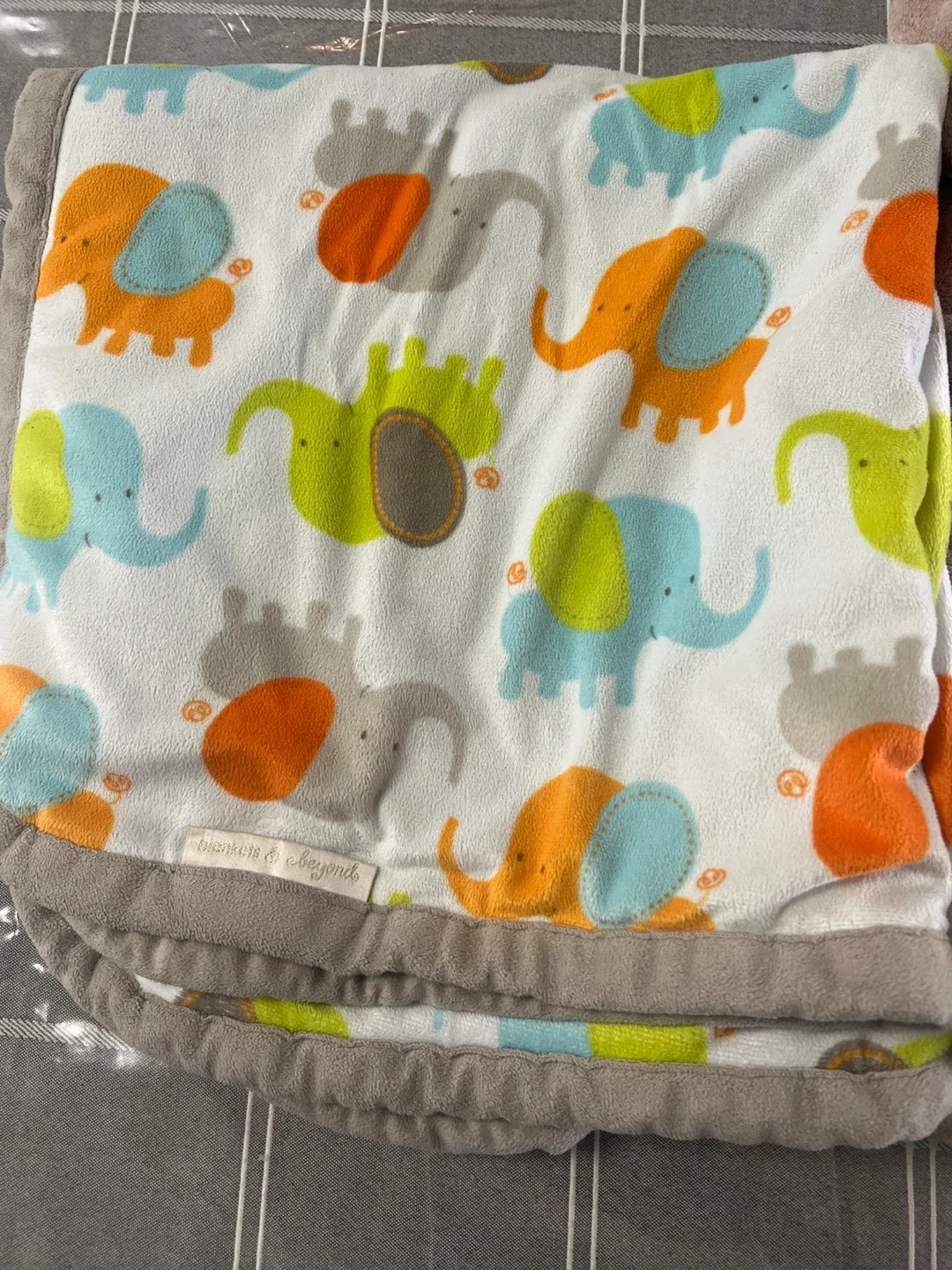 Babies R Us Bear car seat cover  & Blankets & Beyond Blanket image indicator(4)