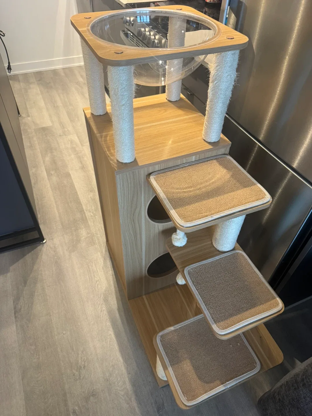 Cat Tree Tower with Condo and Scratching Post image indicator(3)