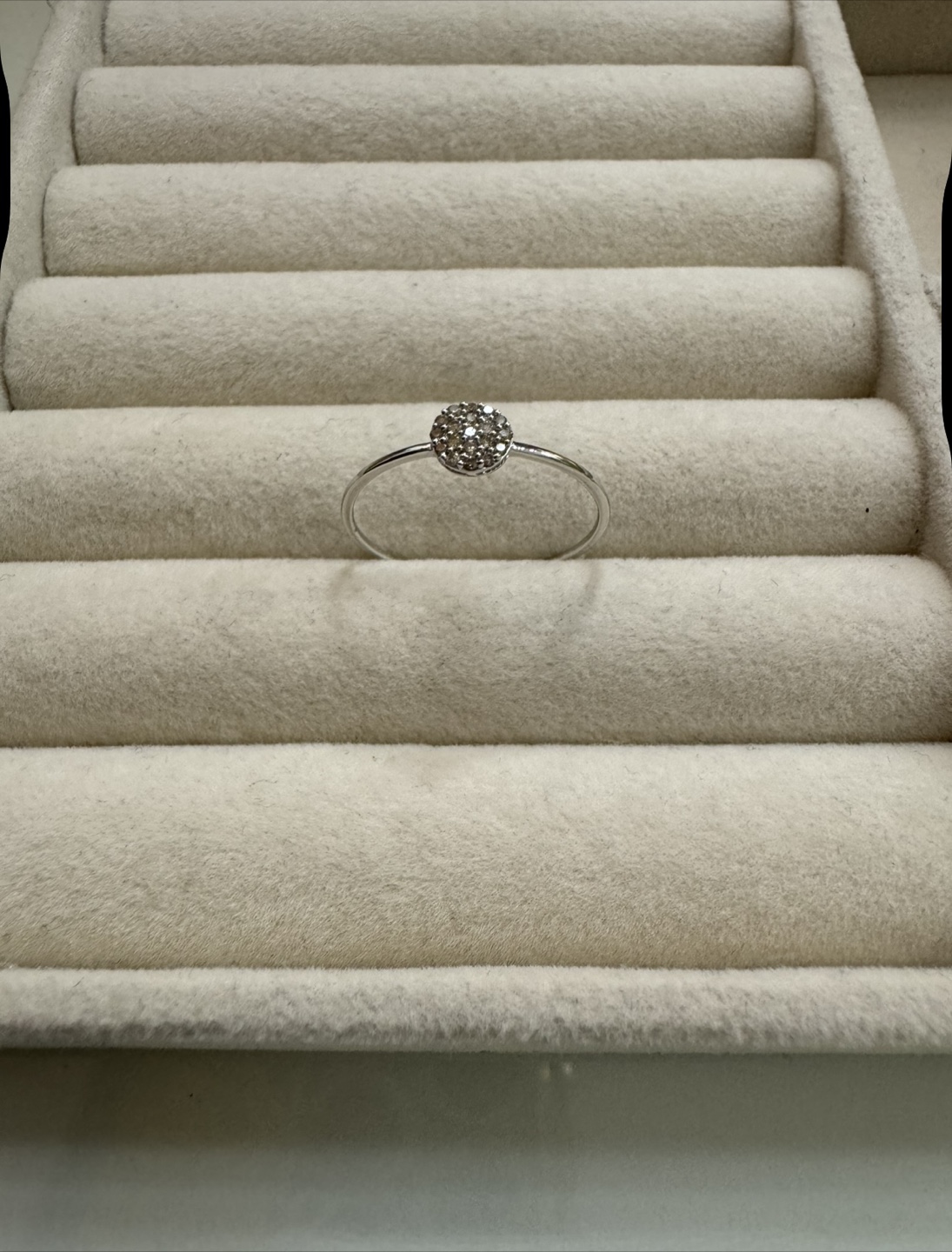 18K real gold with 0.10 carats of natural diamond ring - photo 4