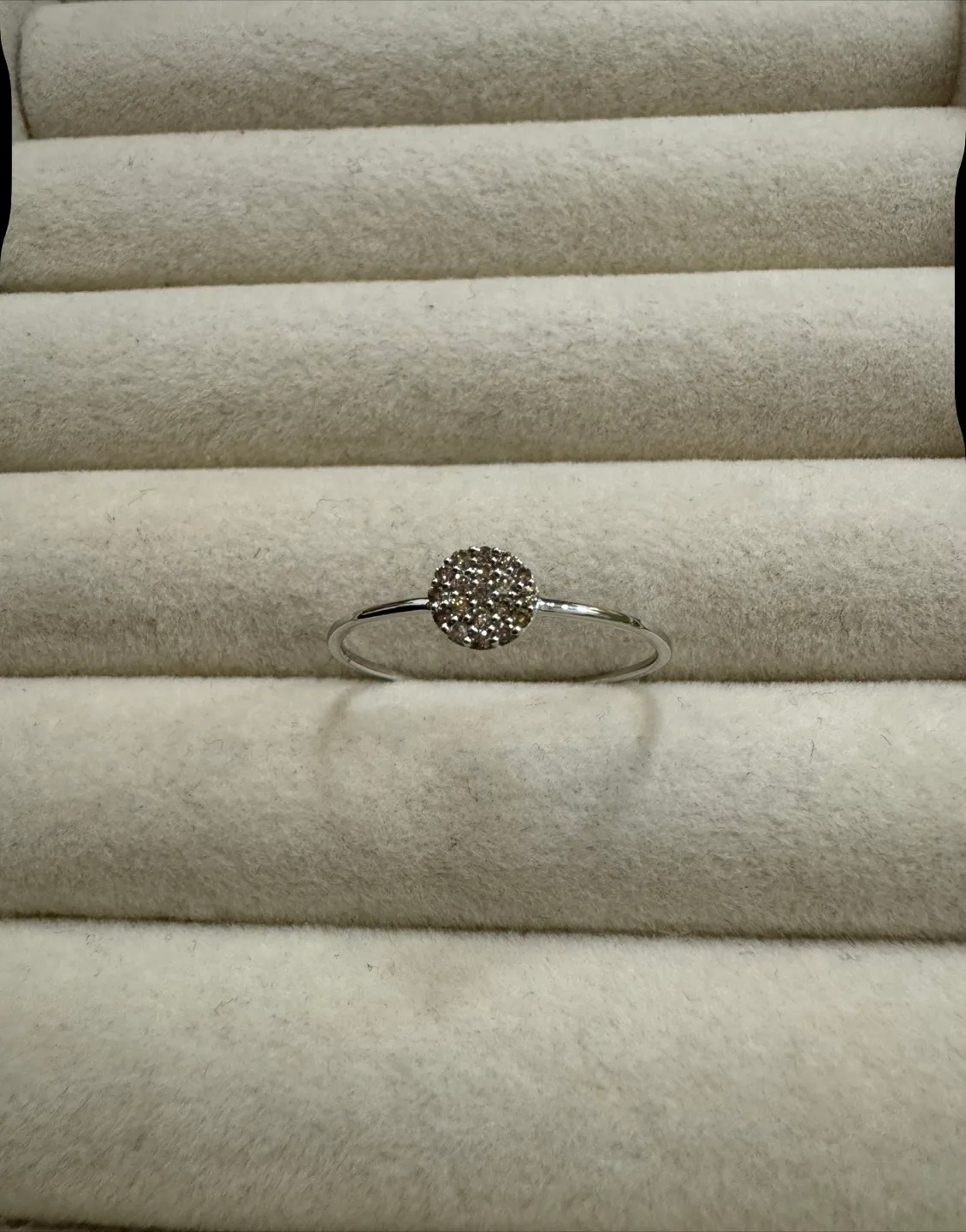 18K real gold with 0.10 carats of natural diamond ring thumbnail