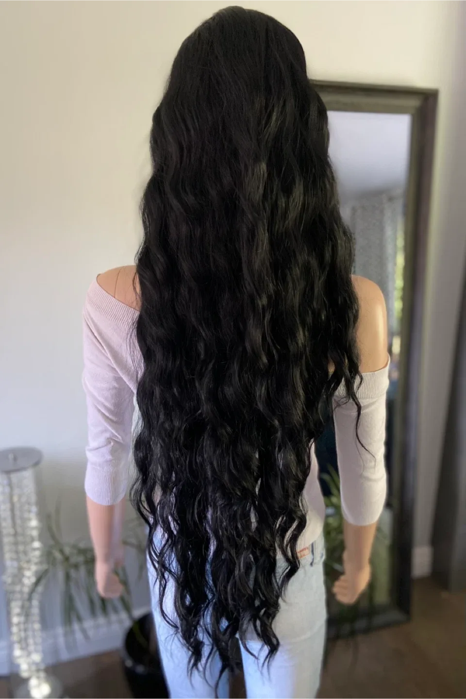 NEW: 3-ft Long Wavy Black Synthetic Cosplay Wig (2313-1343) image indicator(2)