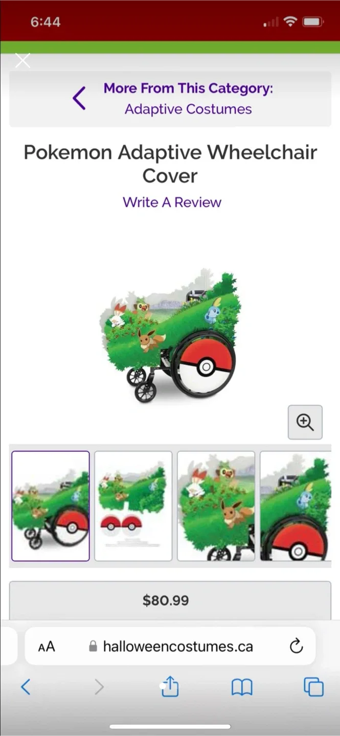 Pokemon Adaptive Wheelchair Cover Costume - New image indicator(2)