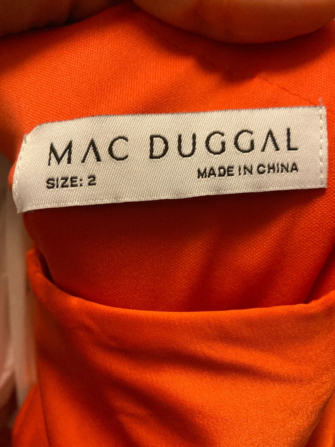 Mac Duggal Orange One-Shoulder Dress - Size 2 image indicator(4)