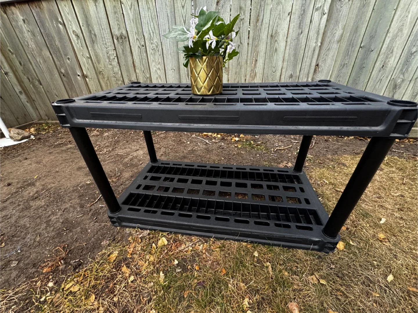Black Plastic Shelving Unit