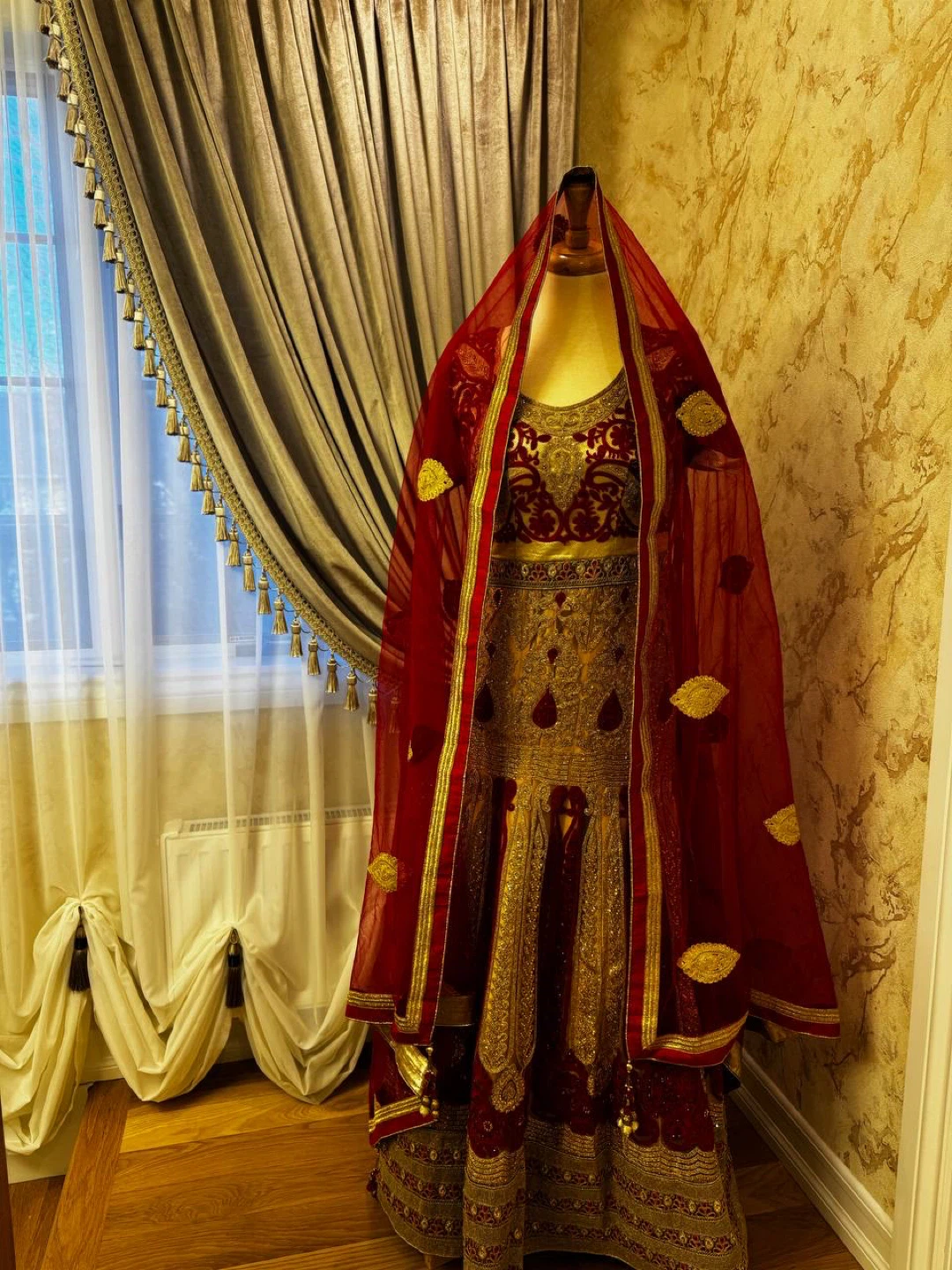 Red and Gold Dress
