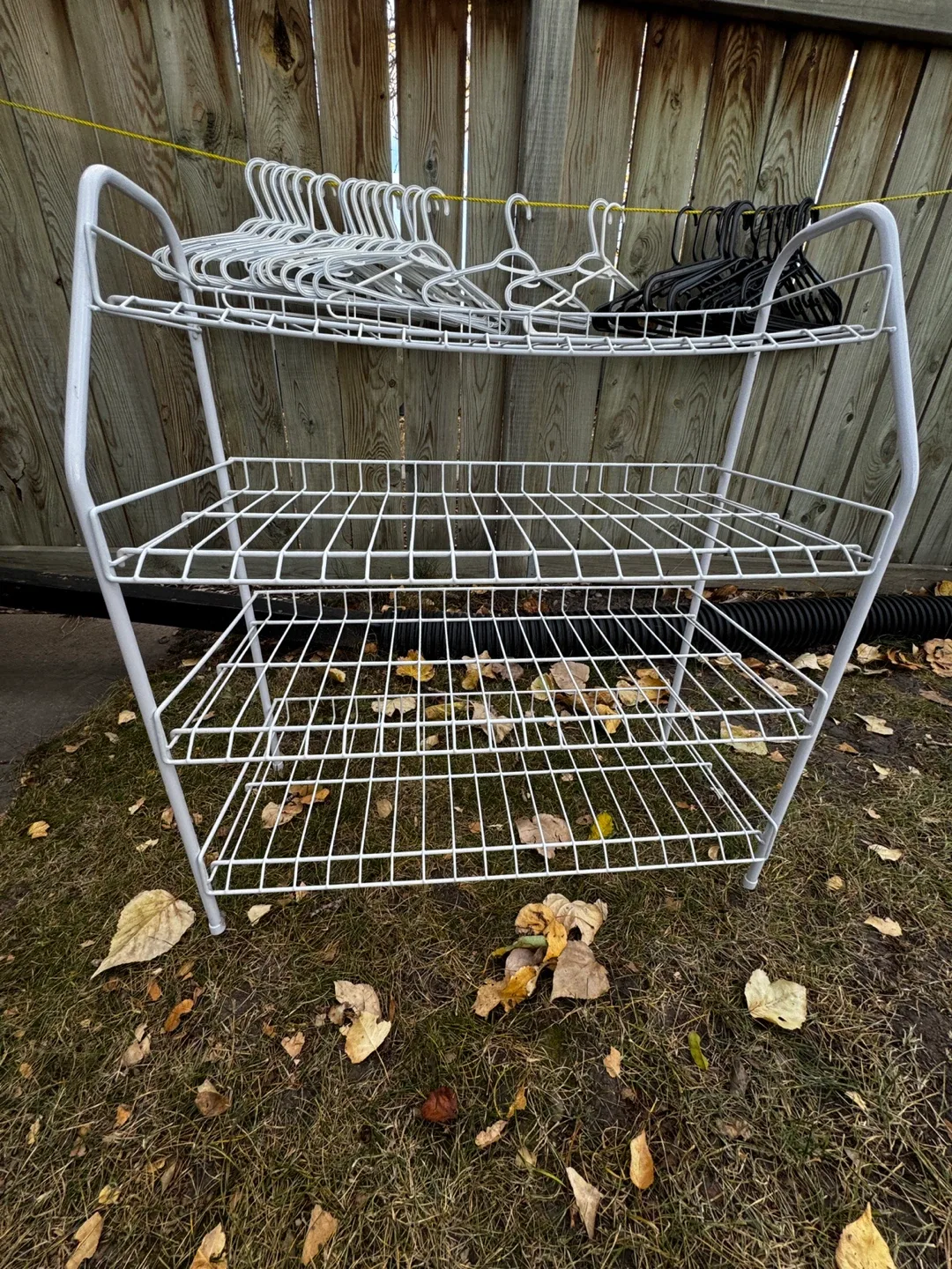 White Metal 3-Tier Shelf