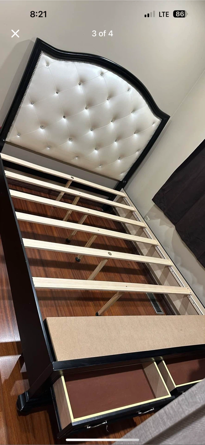Queen size Bed Frame with Storage