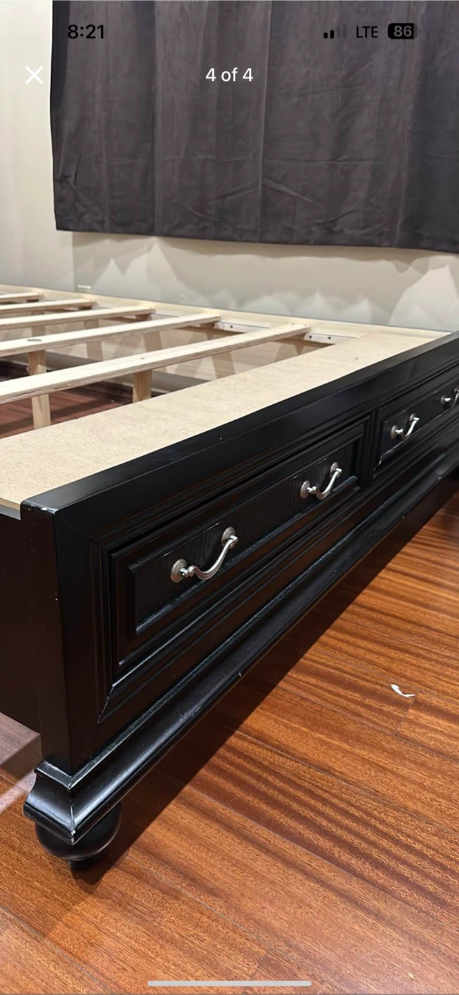 Queen size Bed Frame with Storage - photo 2