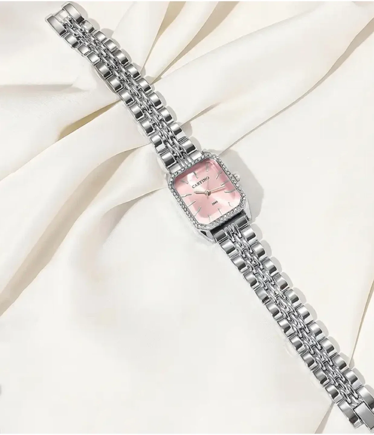 Caryino Women's Quartz Watch - Pink Face image indicator(2)