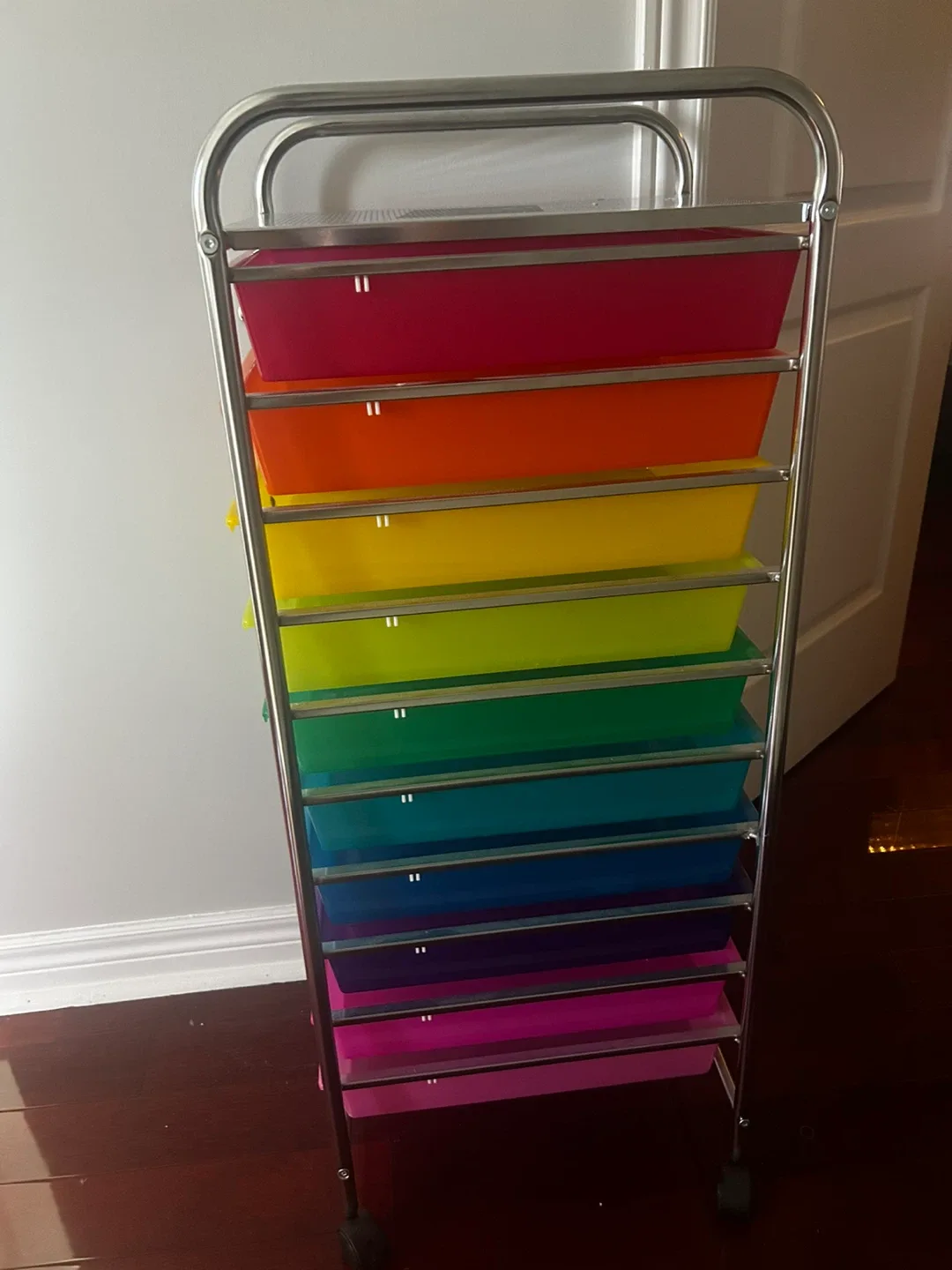 Rainbow Rolling Cart with 10 Drawers image indicator(2)