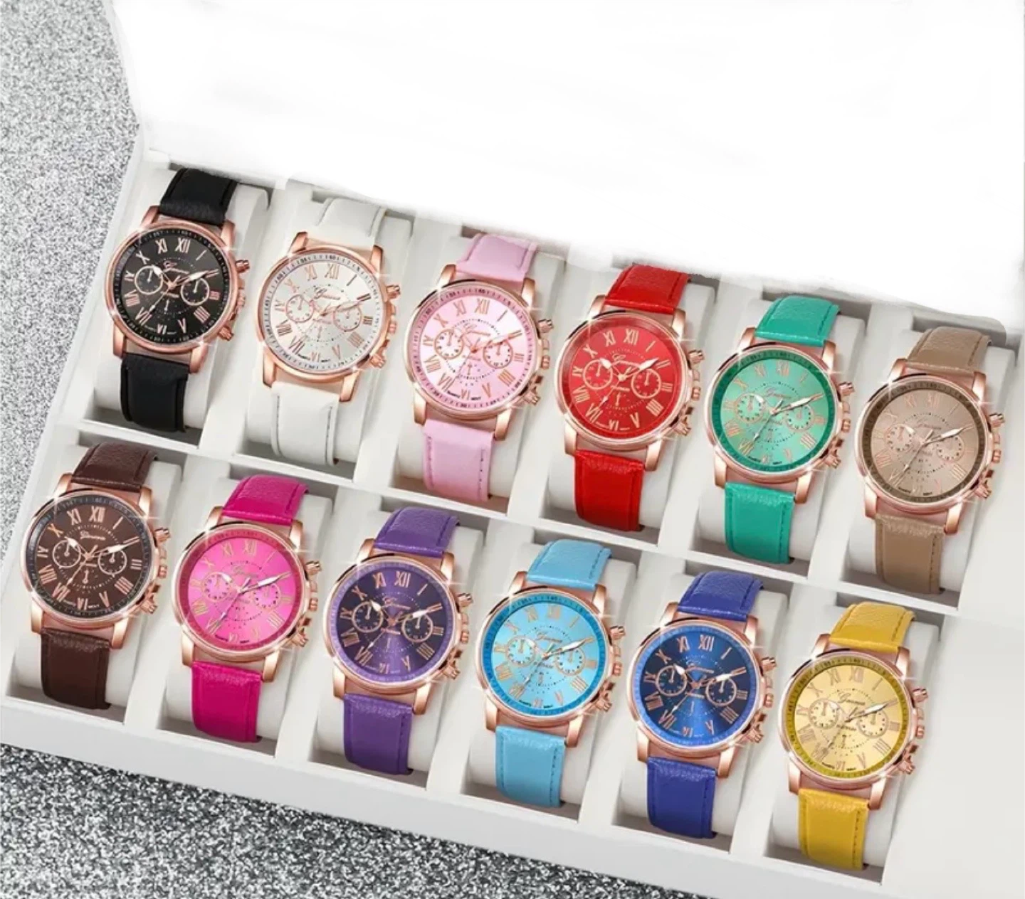 Geneva Fashion Wristwatches - Assorted Colours
