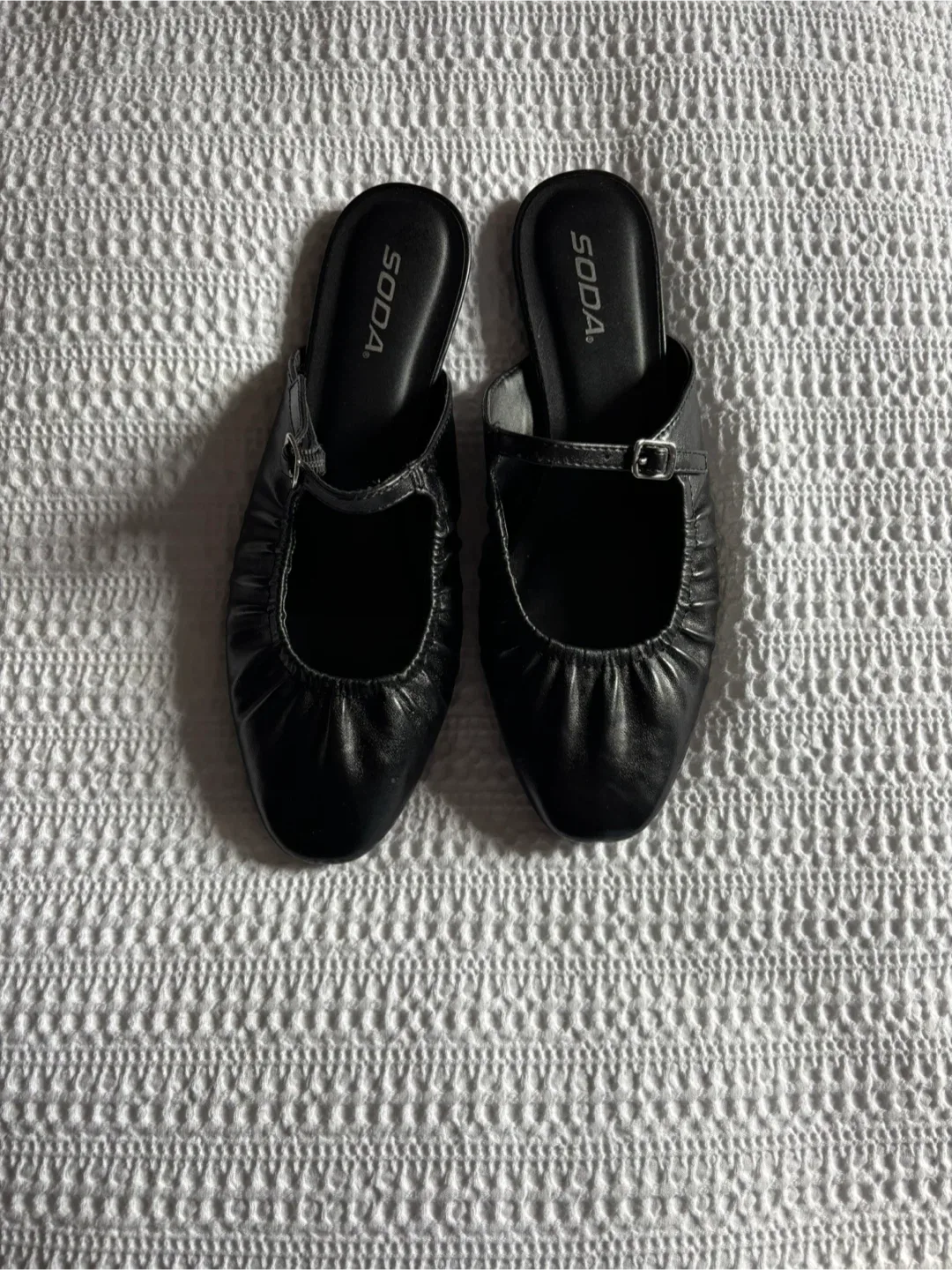 SODA Black Mules - Size 9
