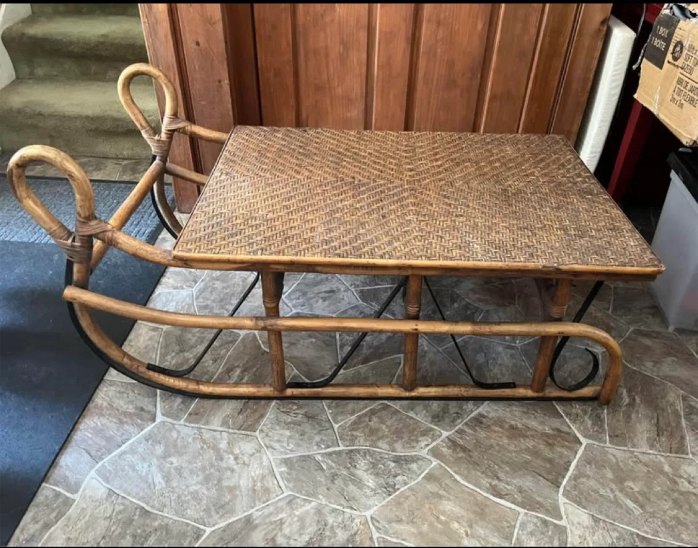 Wicker Sled Coffee Table thumbnail