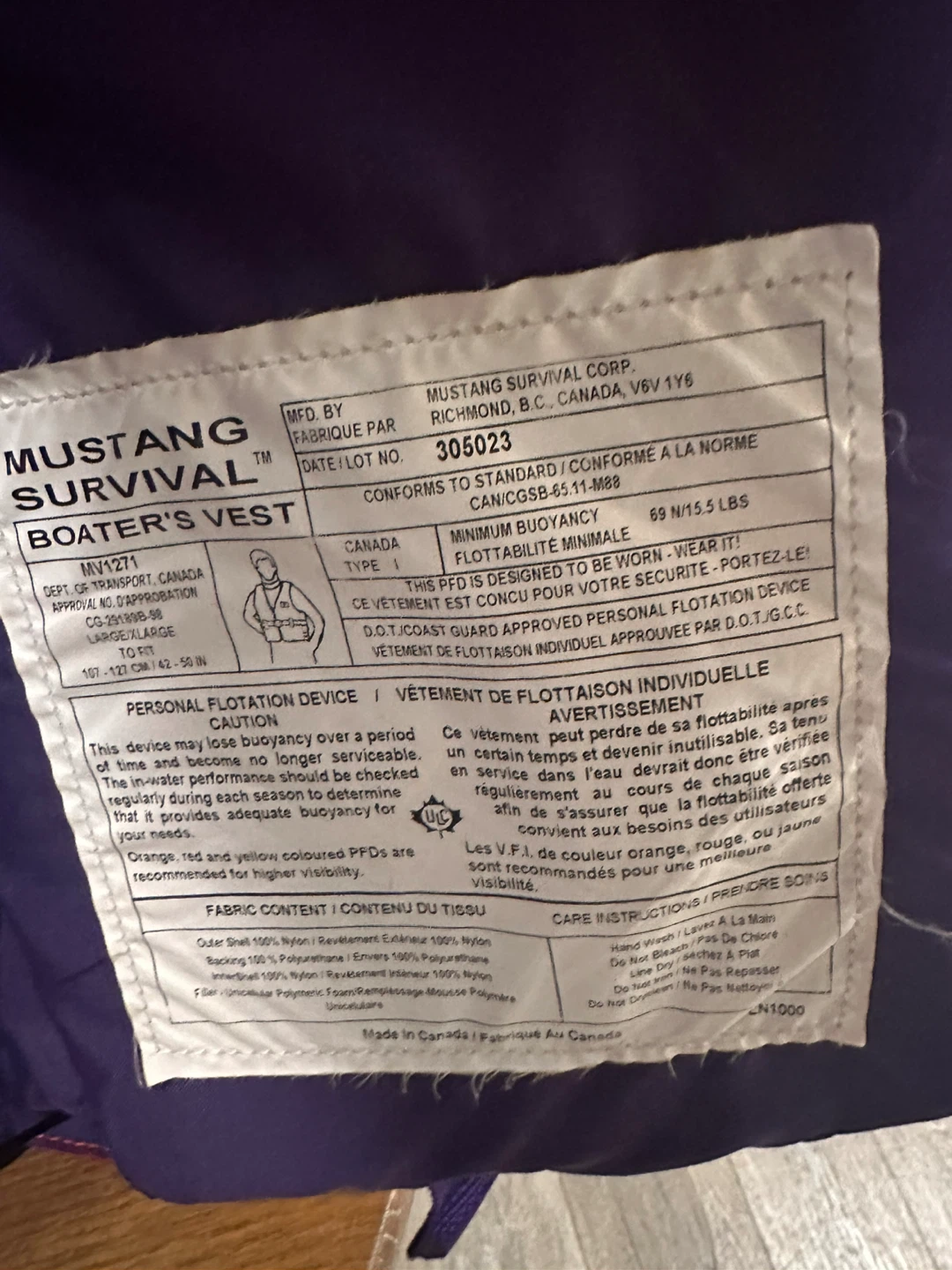 Mustang Survival Boater's Vest - Size 42-50 in - photo 4
