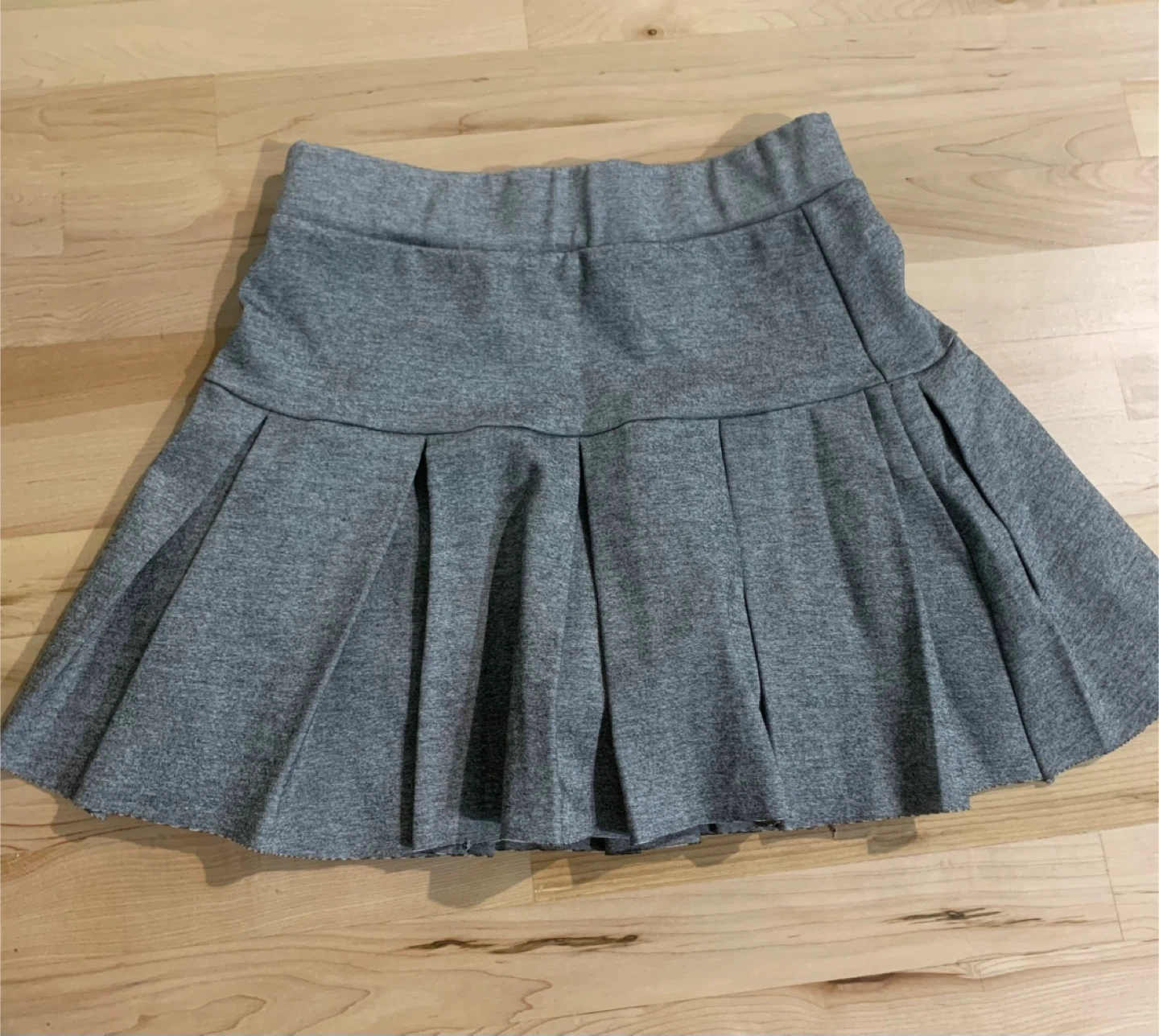 Grey Pleated Skirt