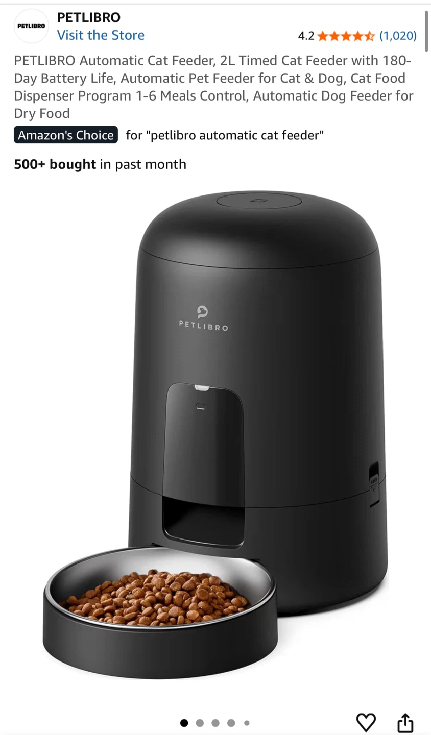 PETLIBRO Automatic Cat Feeder, 2L - photo 3