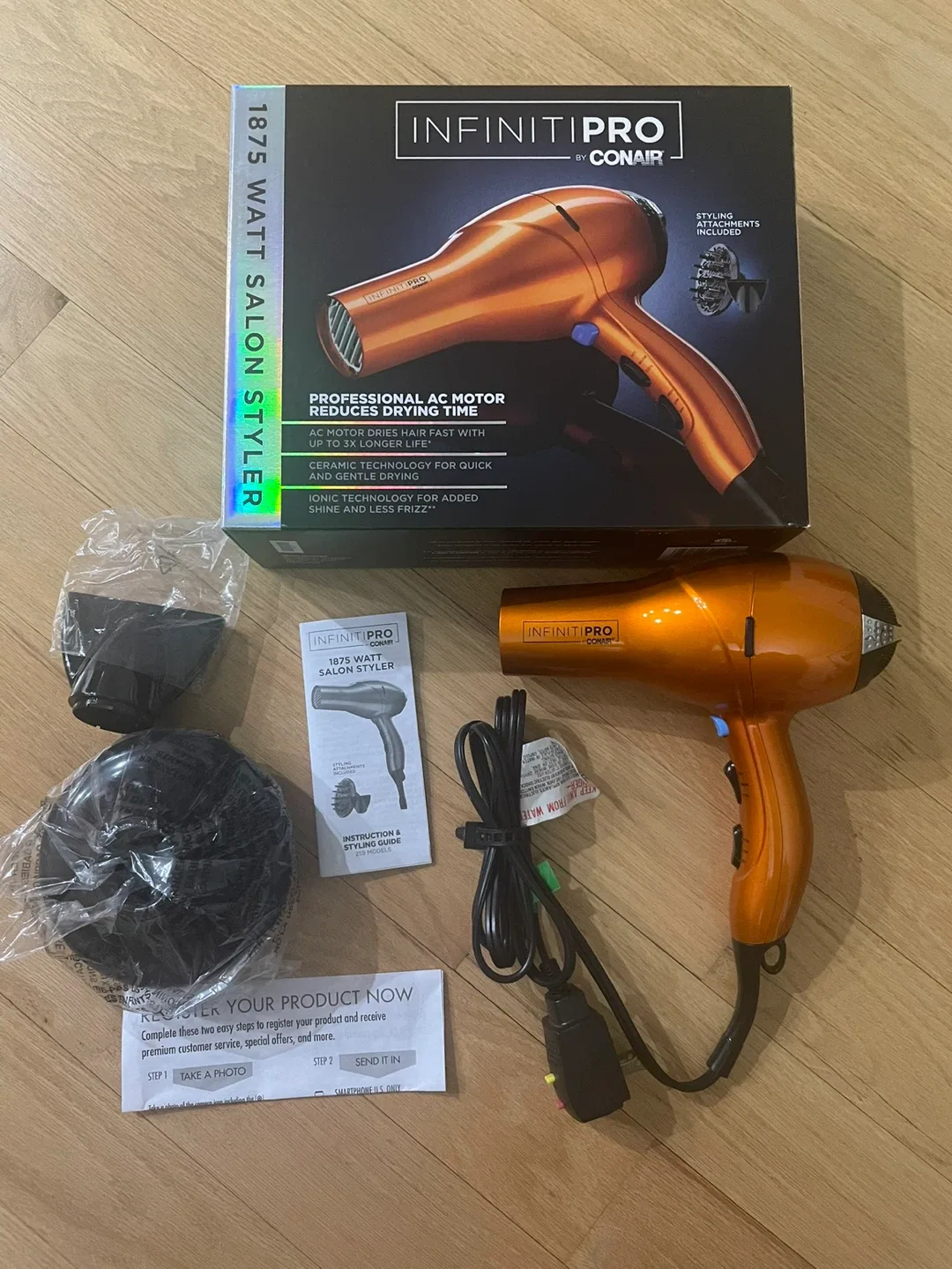 Infiniti Pro Conair 1875 Watt Salon Styler Hair Dryer thumbnail