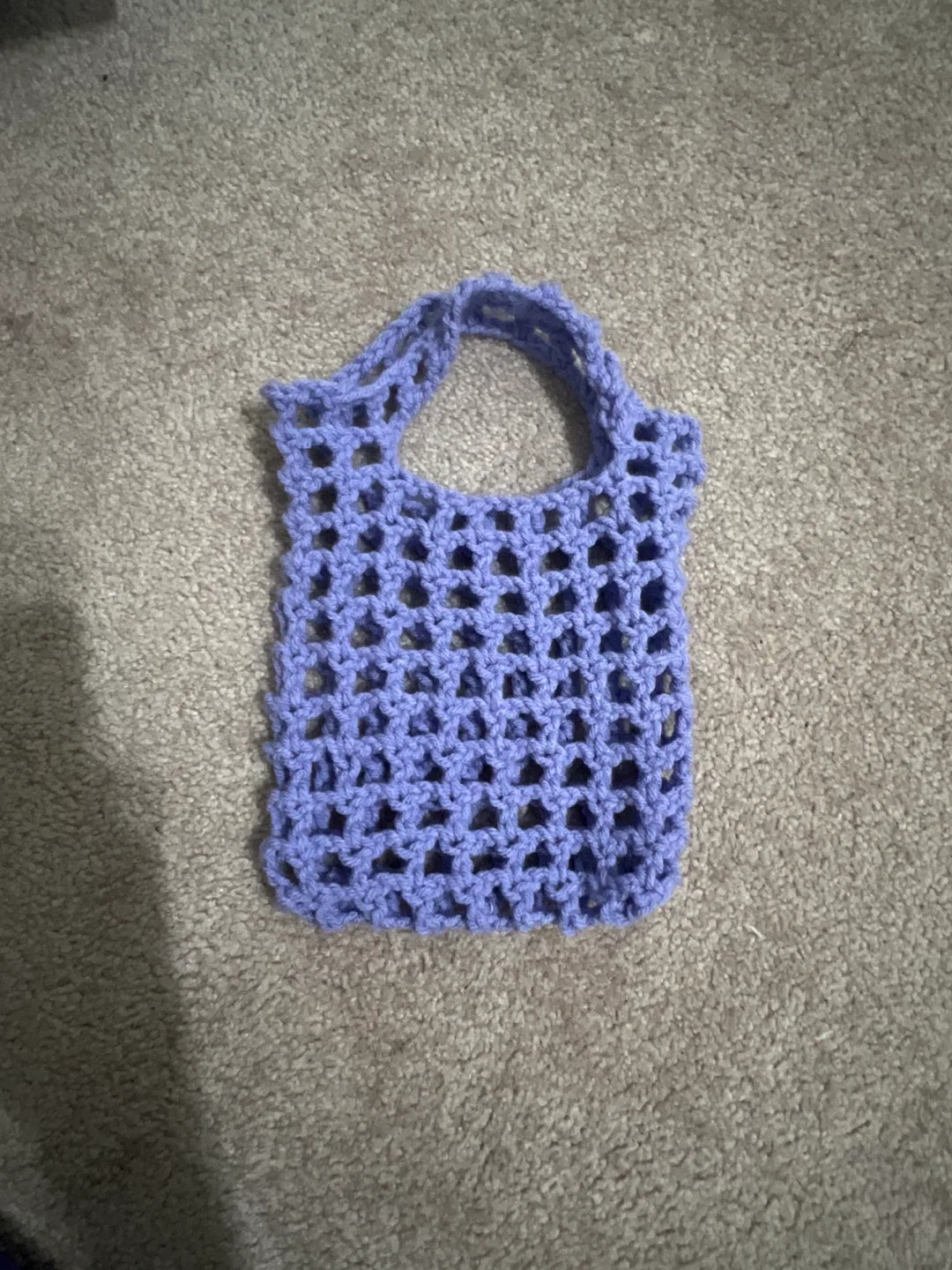Handmade Crochet Mesh Bag - Purple