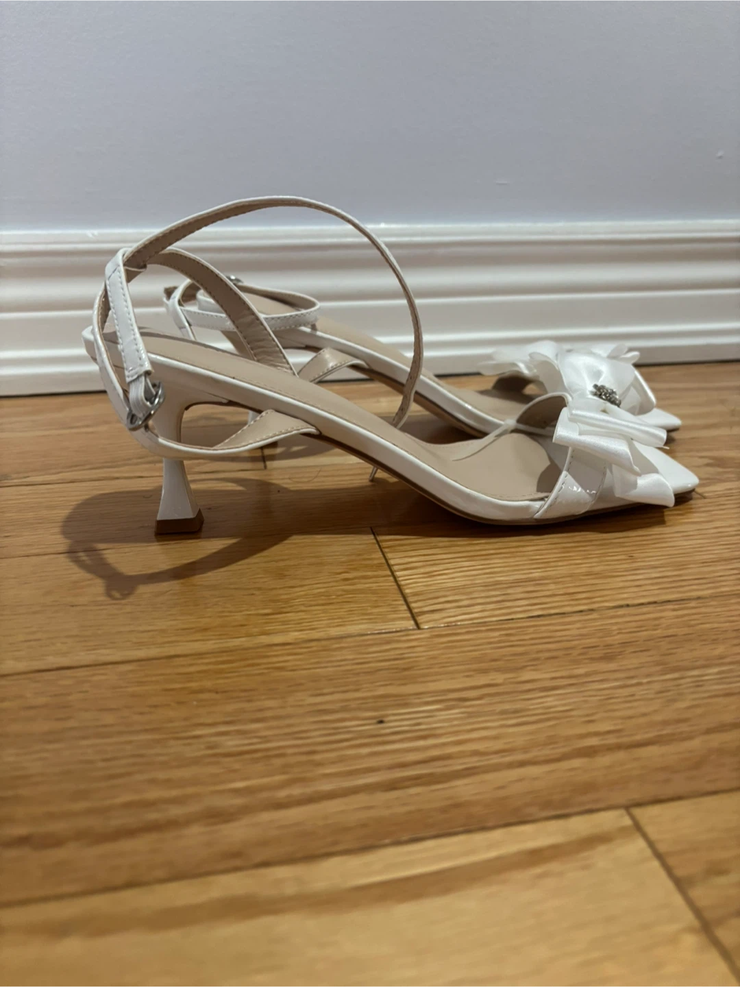 White Heels with Bow Detail - photo 3
