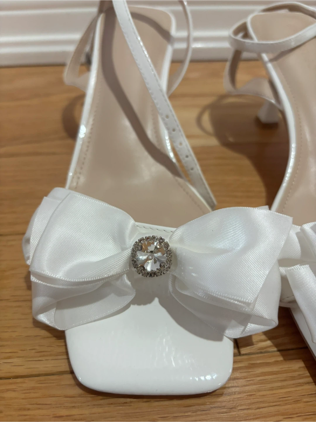 White Heels with Bow Detail - photo 2
