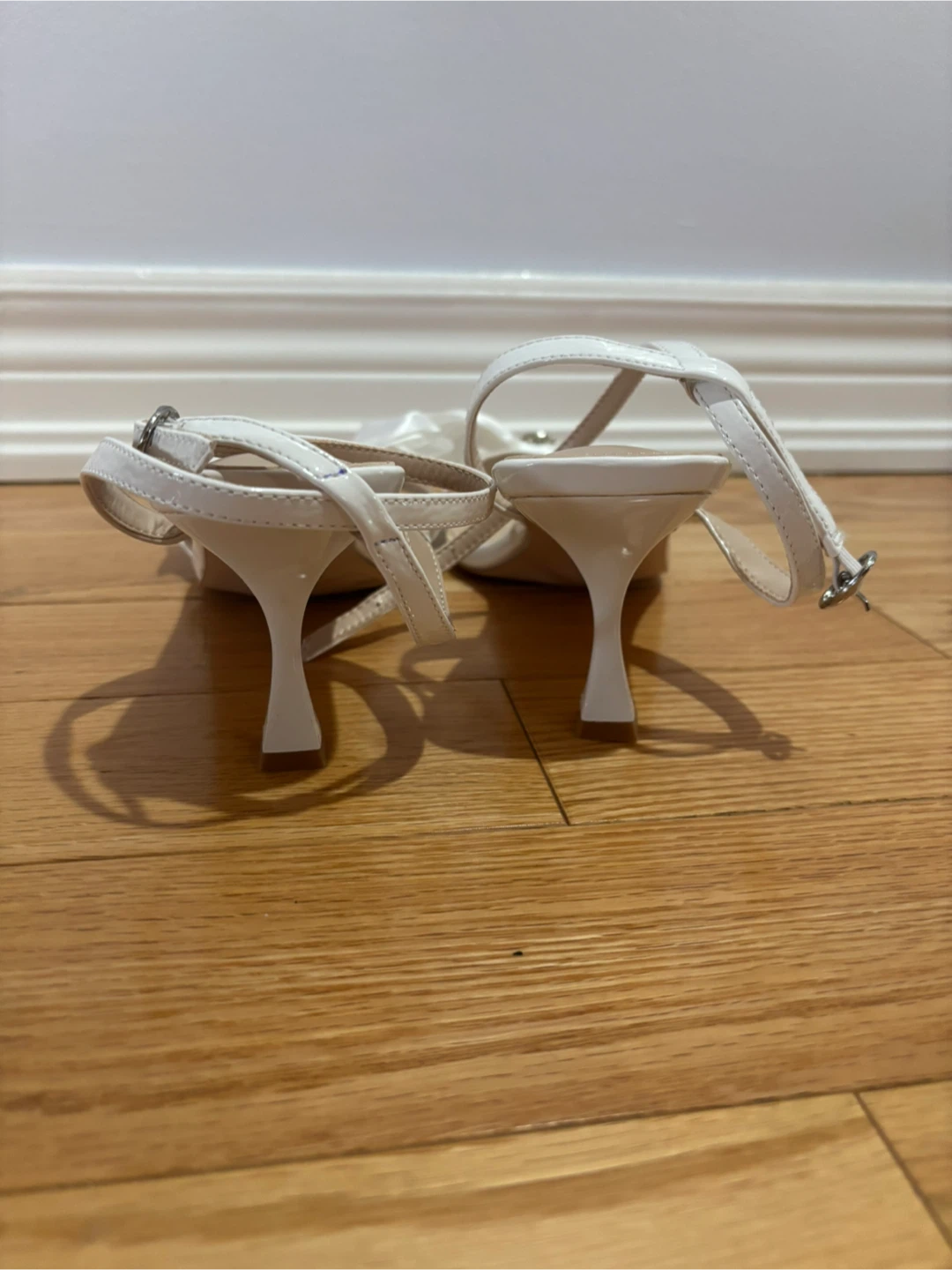 White Heels with Bow Detail - photo 4