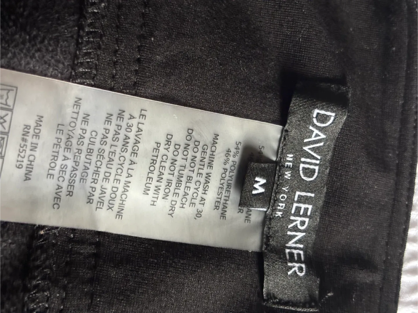 David Lerner Black Faux Leather Mini Skirt - Size M image indicator(2)