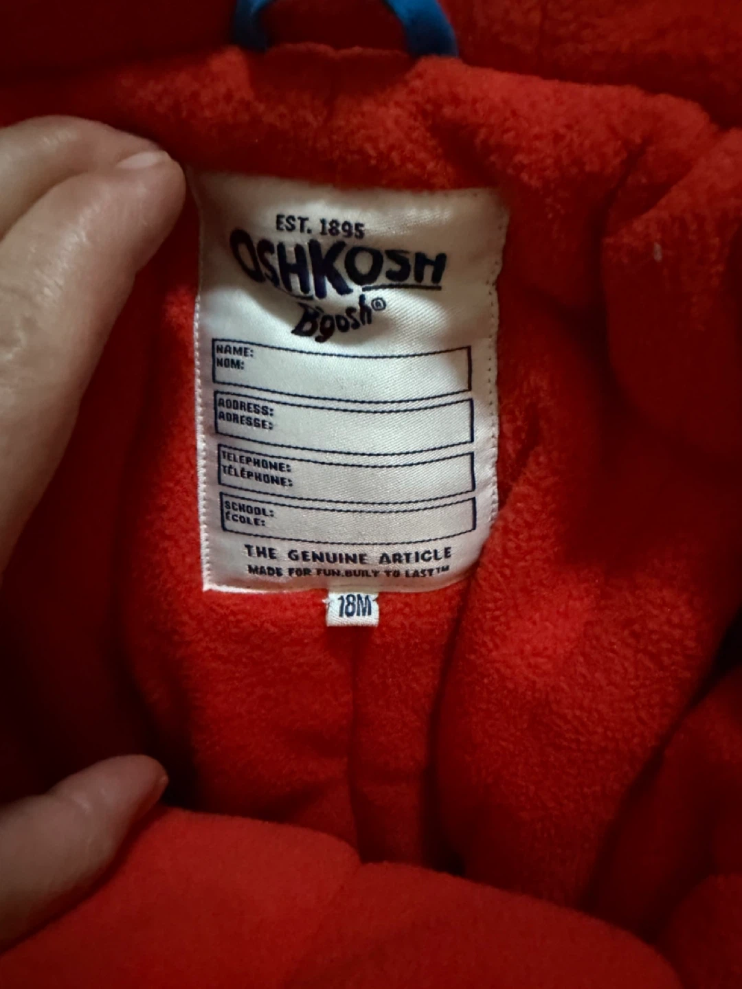 OshKosh B'gosh 18M Snowsuit - photo 3