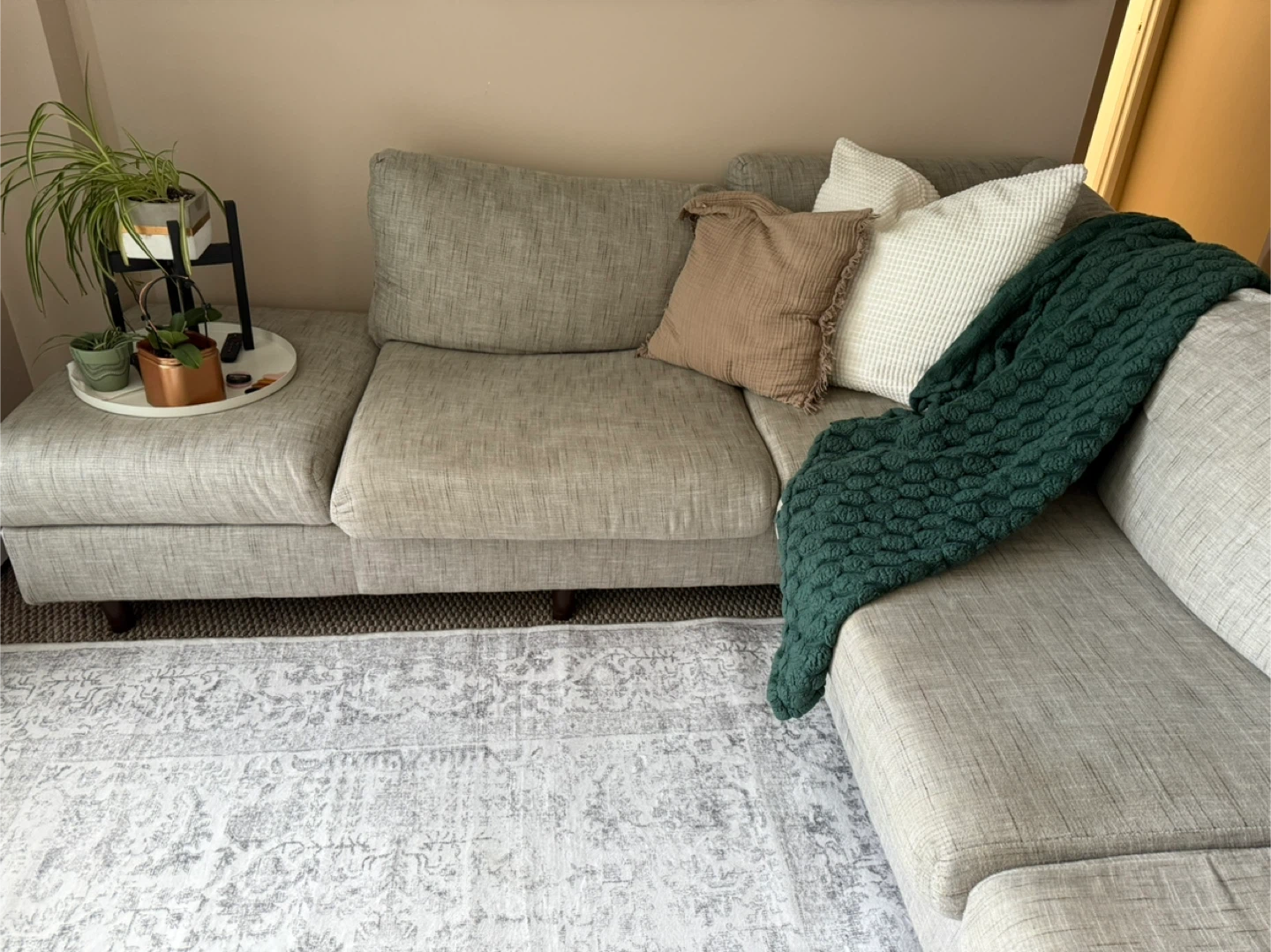 Sectional Sofa - Light Grey - photo 2