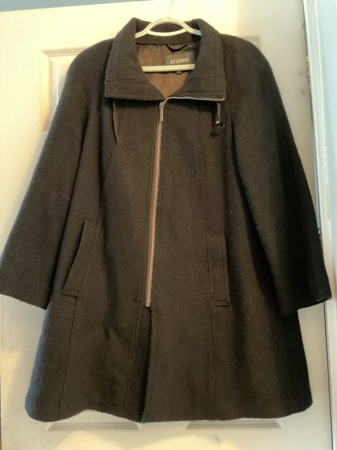 Studio Hilary Radley Black Coat - Size 10 thumbnail