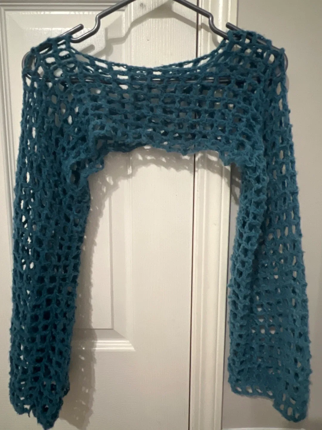 Crochet Sleeves - Blue