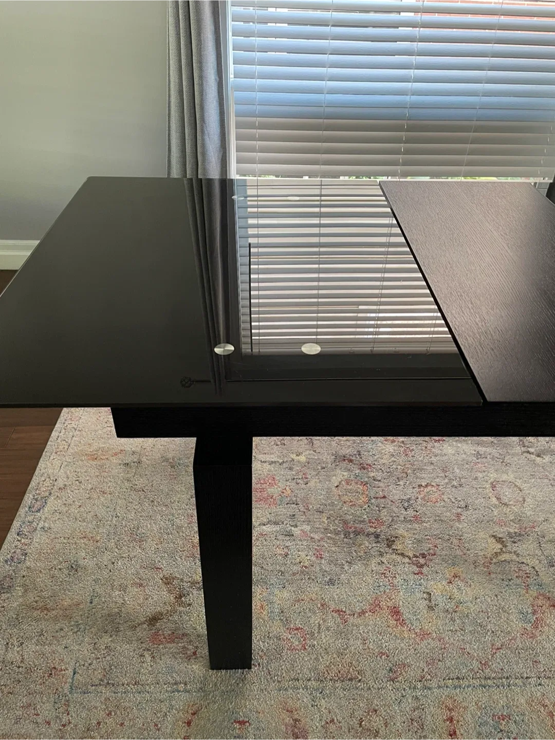 Extendable Black Dining Table image indicator(2)