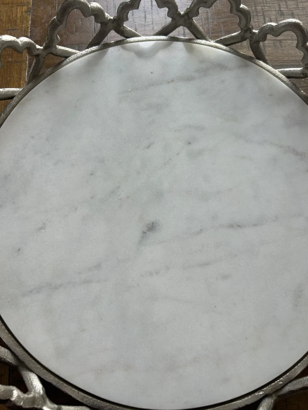 Marble & Silver Decorative Tray image indicator(3)