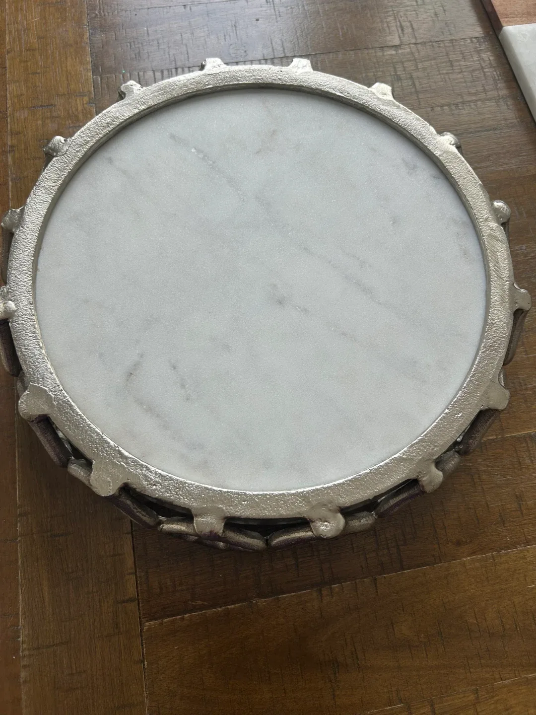 Marble & Silver Decorative Tray image indicator(2)